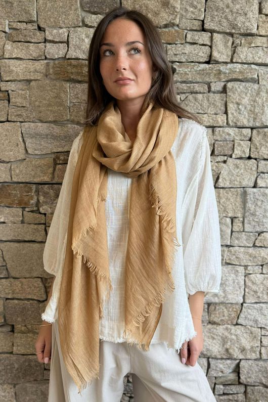 Classic Portobello Scarf Camel 